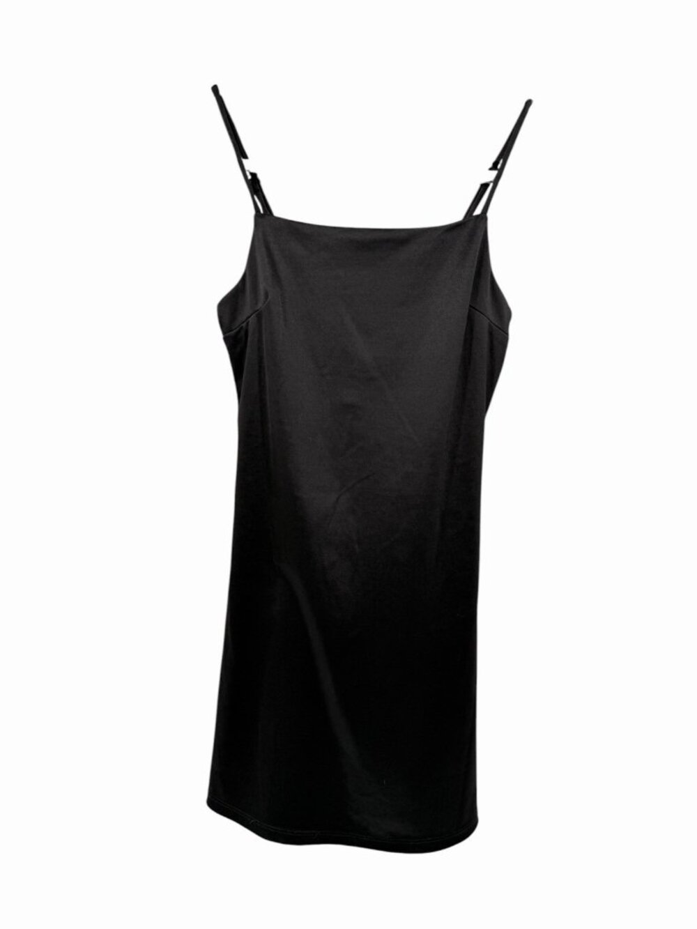 ALTAR'D STATE Women's Black Spaghetti Strap Satin Feel Mini Dress Medium